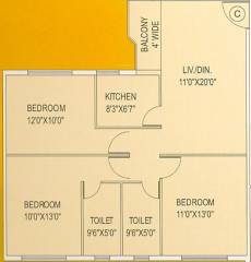 BCN Shyam Vihar Phase II (3BHK+2T (1,242 sq ft) 1242 sq ft) BCN Shyam Vihar Phase II (3BHK+2T (1,242 sq ft) 1242 sq ft)