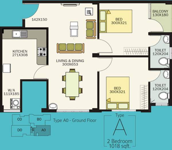 Kairali Homes Vasudha (2BHK+2T (1,018 sq ft) 1018 sq ft) Kairali Homes Vasudha (2BHK+2T (1,018 sq ft) 1018 sq ft)