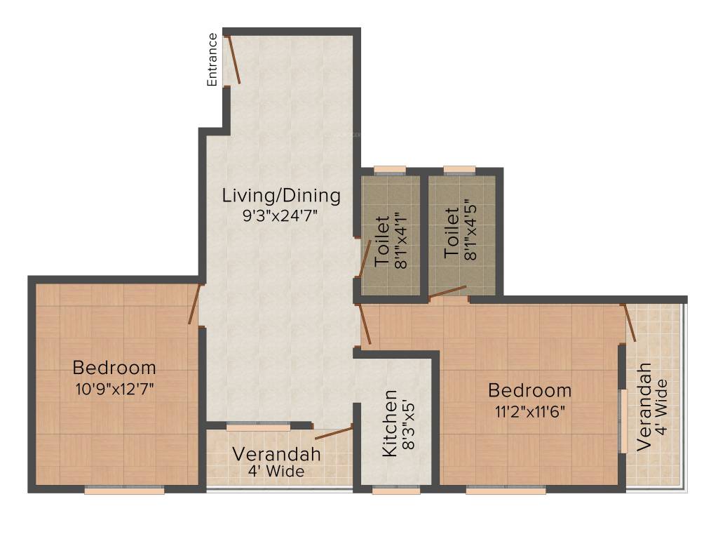 Loharuka Green Enclave (2BHK+2T (1,015 sq ft) 1015 sq ft) Loharuka Green Enclave (2BHK+2T (1,015 sq ft) 1015 sq ft)