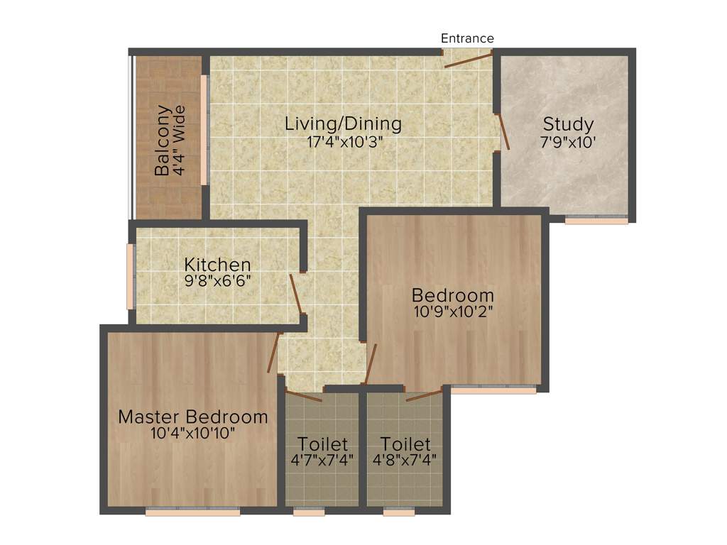 Arrjavv Sonar Kella (2BHK+2T (1,024 sq ft)   Study Room 1024 sq ft)