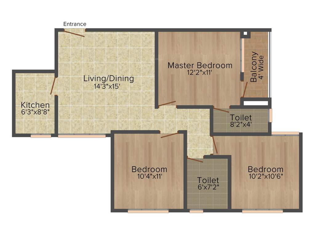 Arrjavv Sonar Kella (3BHK+2T (1,152 sq ft) 1152 sq ft)