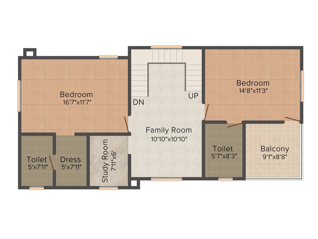 Navin Palm Fronds (3BHK+3T (2,217 sq ft) + Study Room 2217 sq ft)