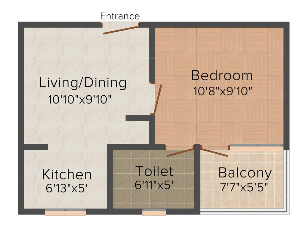 Indra Candour (1BHK+1T (565 sq ft) 565 sq ft)