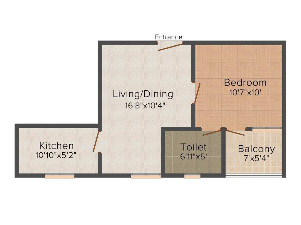 Indra Candour (1BHK+1T (670 sq ft) 670 sq ft)