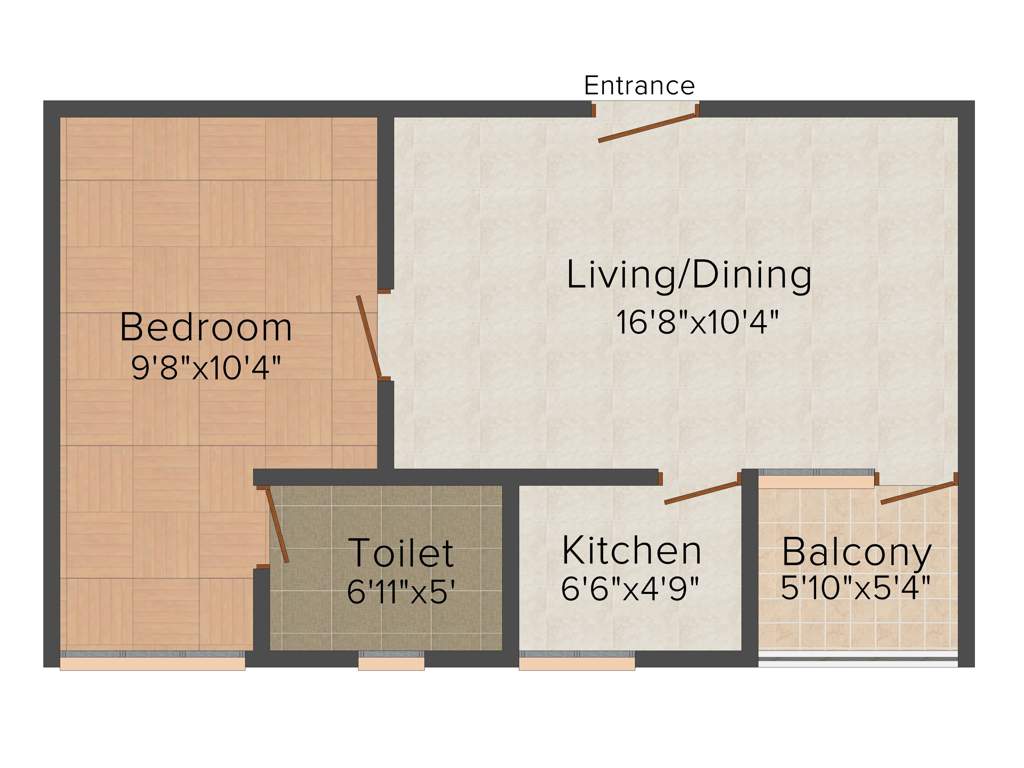 Indra Candour (1BHK+1T (706 sq ft) 706 sq ft)