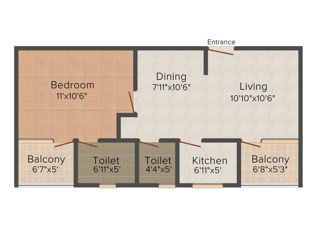 Indra Candour (1BHK+1T (867 sq ft) 867 sq ft)