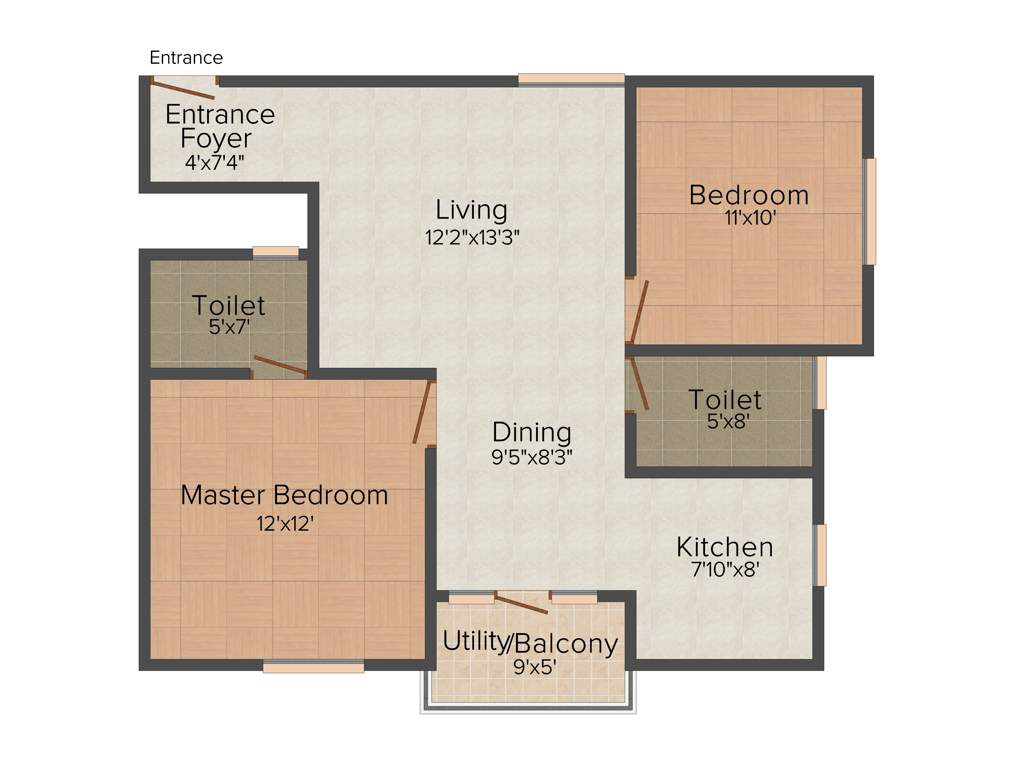 RV Jaya Madhava Commune (2BHK+2T (1,010 sq ft) 1010 sq ft)