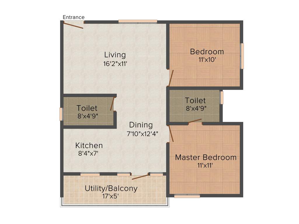 RV Jaya Madhava Commune (2BHK+2T (1,020 sq ft) 1020 sq ft)