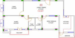 StepsStone Prasanas (2BHK+2T (1,103 sq ft) 1103 sq ft) StepsStone Prasanas (2BHK+2T (1,103 sq ft) 1103 sq ft)