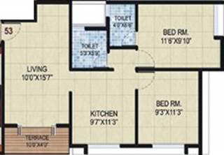 Jay Vijay Galaxy (2BHK+2T (799.27 sq ft) 799.27 sq ft)