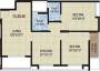 Jay Vijay Galaxy (2BHK+2T (776.36 sq ft) 776.36 sq ft)