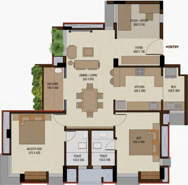 Good Walk On The Clouds (2BHK+2T (1,540 sq ft) + Study Room 1540 sq ft) Good Walk On The Clouds (2BHK+2T (1,540 sq ft) + Study Room 1540 sq ft)