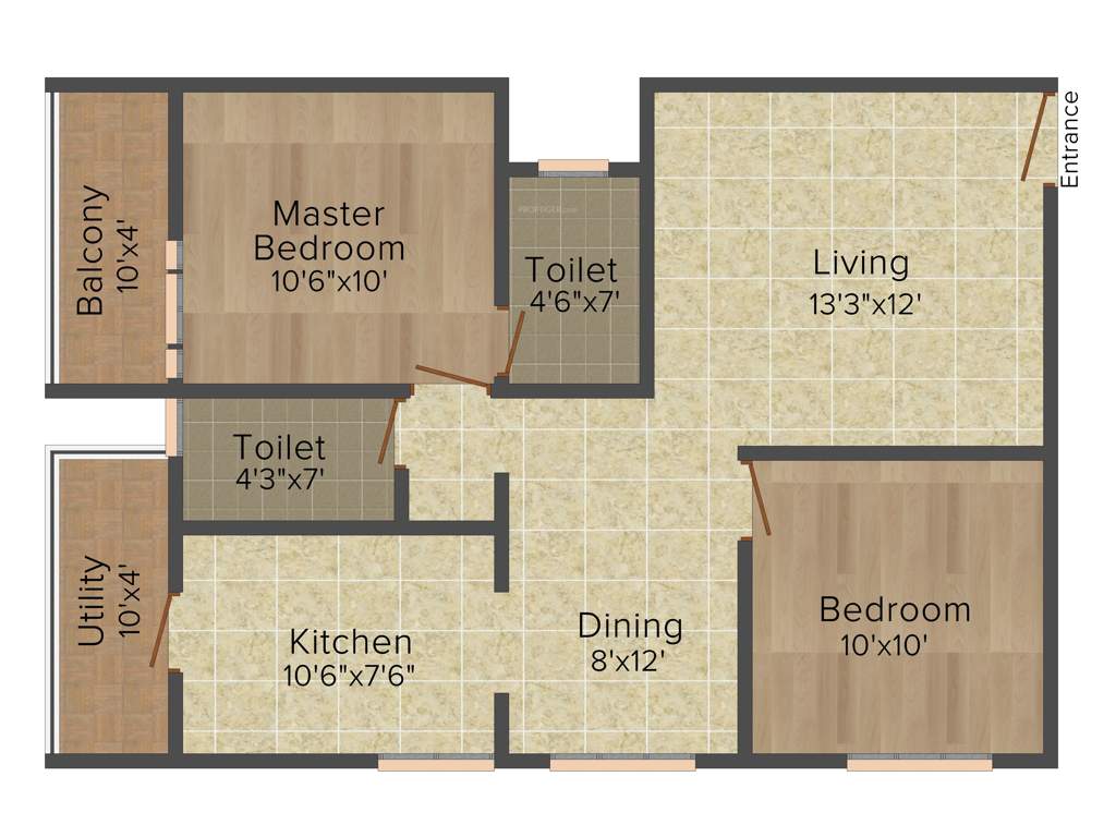 Asrithas Kings Court (2BHK+2T (1,000 sq ft) 1000 sq ft)