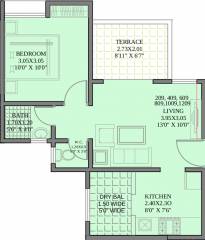 Guardian Wind Shire (1BHK+1T (591 sq ft) 591 sq ft)
