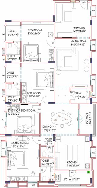 Riddhi Jannardhan (4BHK+4T (3,150 sq ft) + Pooja Room 3150 sq ft)