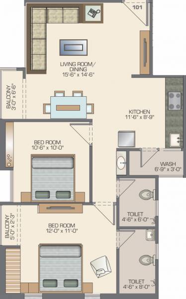 Shreenath Pratham (2BHK+2T (1,150 sq ft) 1150 sq ft) Shreenath Pratham (2BHK+2T (1,150 sq ft) 1150 sq ft)