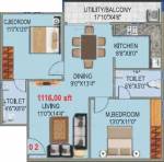 SLV Nakshatra (2BHK+2T (1,116 sq ft) 1116 sq ft)
