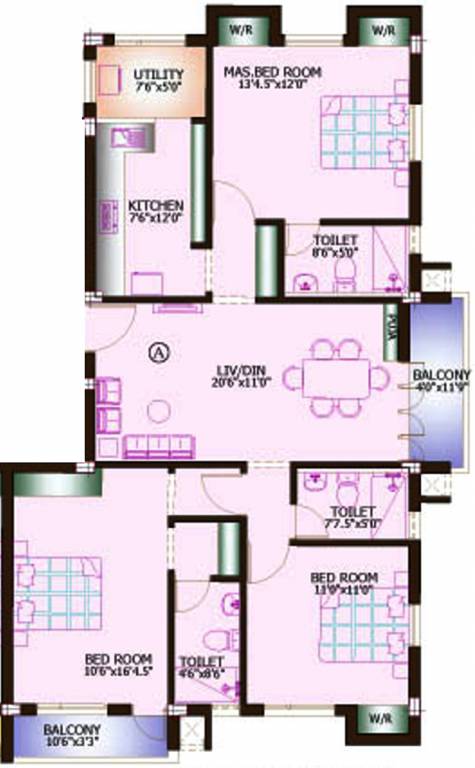 Sundaravedam (3BHK+3T (1,500 sq ft) 1500 sq ft)  Sundaravedam (3BHK+3T (1,500 sq ft) 1500 sq ft)