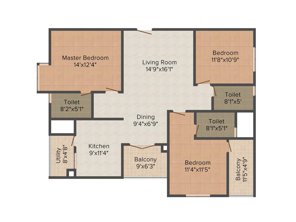 Mahindra Ashvita (3BHK+3T (1,652 sq ft) 1652 sq ft)