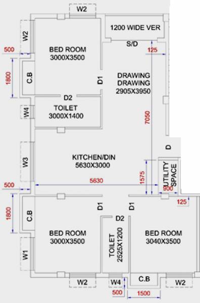 Roytech 380 Kalikapur (3BHK+3T (1,300 sq ft) 1300 sq ft)