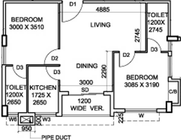 Roytech 364 Kalikapur (2BHK+2T (940 sq ft) 940 sq ft)