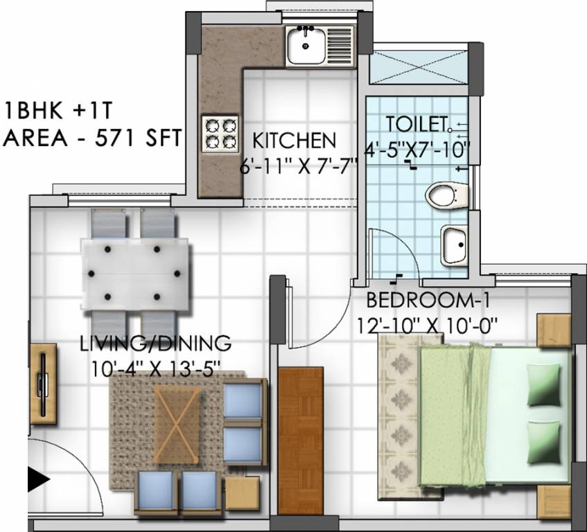 Shriram Land Shriline Primrose (1BHK+1T (571 sq ft) 571 sq ft) Shriram Land Shriline Primrose (1BHK+1T (571 sq ft) 571 sq ft)