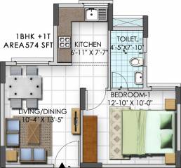 Shriram Land Shriline Primrose (1BHK+1T (574 sq ft) 574 sq ft) Shriram Land Shriline Primrose (1BHK+1T (574 sq ft) 574 sq ft)