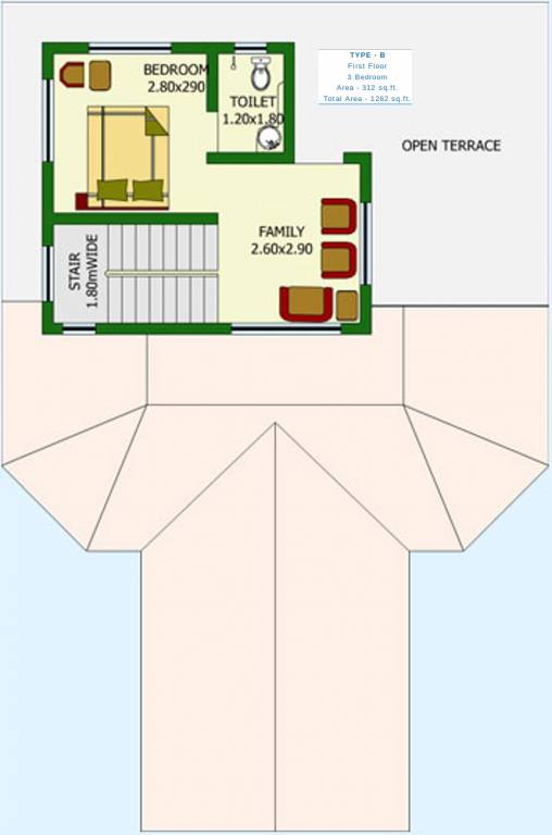 Vrindhavan Apartments Vrindhavan City Villas (3BHK+3T (1,262 sq ft) 1262 sq ft)