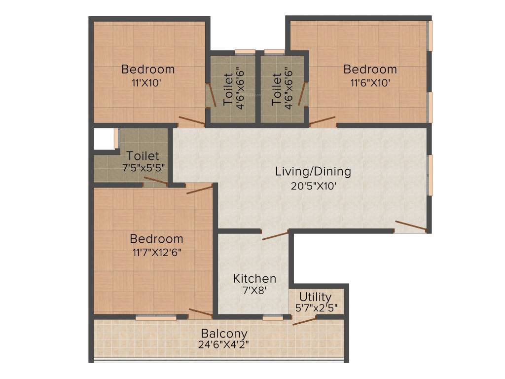 Icarus Mahaveer Nagar (3BHK+3T (1,450 sq ft) 1450 sq ft) Icarus Mahaveer Nagar (3BHK+3T (1,450 sq ft) 1450 sq ft)