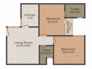 Icarus Usha Residency (2BHK+2T (935 sq ft) 935 sq ft) Icarus Usha Residency (2BHK+2T (935 sq ft) 935 sq ft)