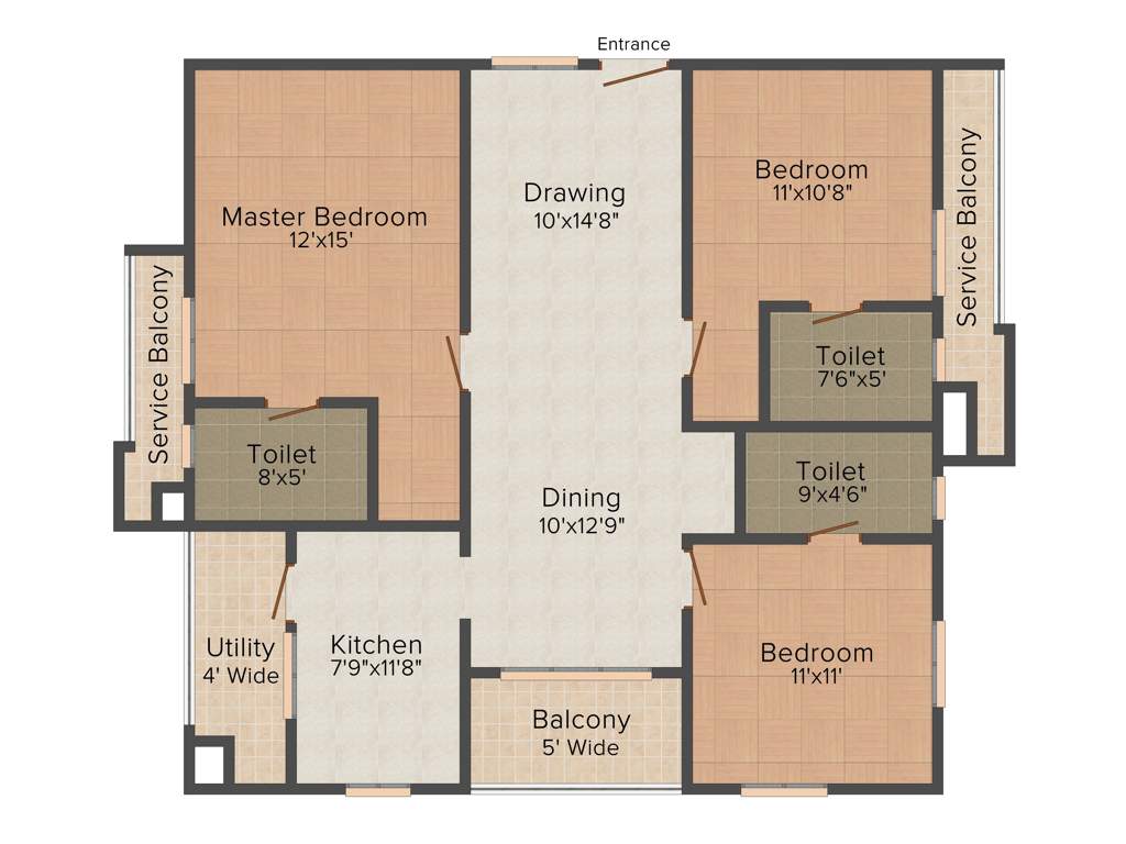 Lanco Domina Condominiums (3BHK+3T (1,575 sq ft) 1575 sq ft)