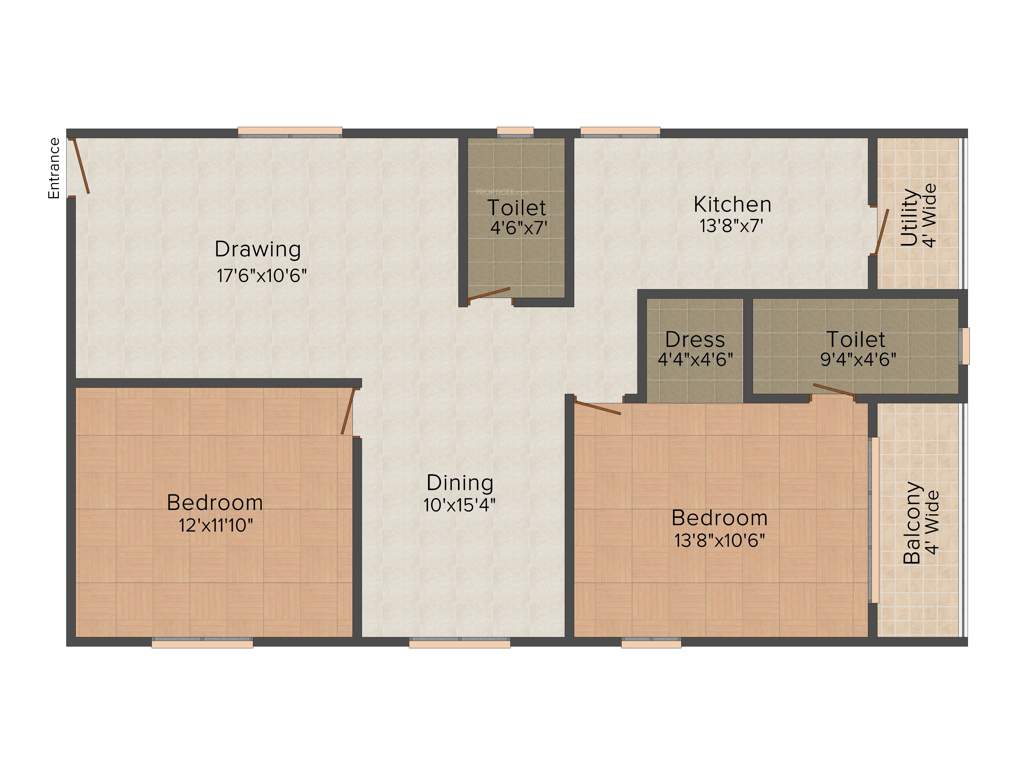 Sekhar Casa Bianca (2BHK+2T (1,200 sq ft) 1200 sq ft)