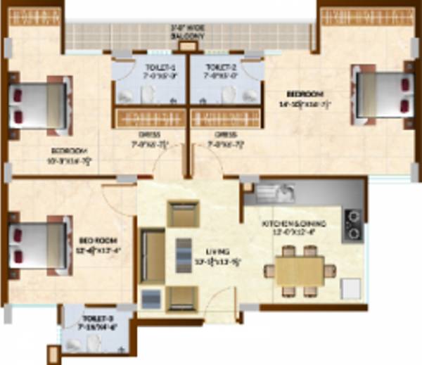 Swastik Dream Developers Heights (3BHK+3T (1,500 sq ft) 1500 sq ft)