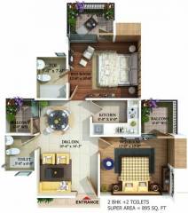Omkar Royal Nest (2BHK+2T (895 sq ft) 895 sq ft) Omkar Royal Nest (2BHK+2T (895 sq ft) 895 sq ft)