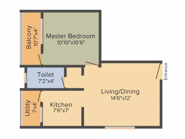 SLV Pearl (1BHK+1T (639 sq ft) 639 sq ft)