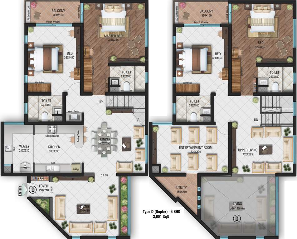 Landmark Acropolis (4BHK+3T (3,601 sq ft) 3601 sq ft)