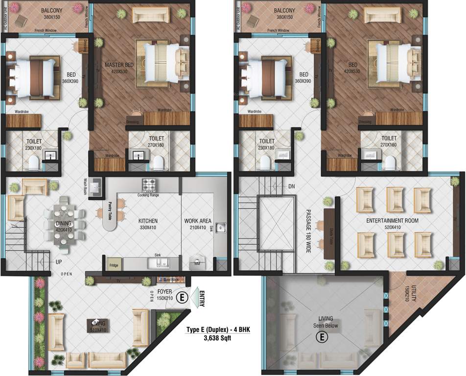 Landmark Acropolis (4BHK+4T (3,638 sq ft) 3638 sq ft)