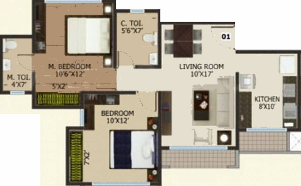 Ms Keytech Ashok Smruti (2BHK+2T (999 sq ft) 999 sq ft) Ms Keytech Ashok Smruti (2BHK+2T (999 sq ft) 999 sq ft)