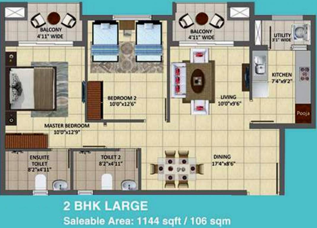 TATA New Haven Ribbon Walk (2BHK+2T (1,144 sq ft) 1144 sq ft) TATA New Haven Ribbon Walk (2BHK+2T (1,144 sq ft) 1144 sq ft)