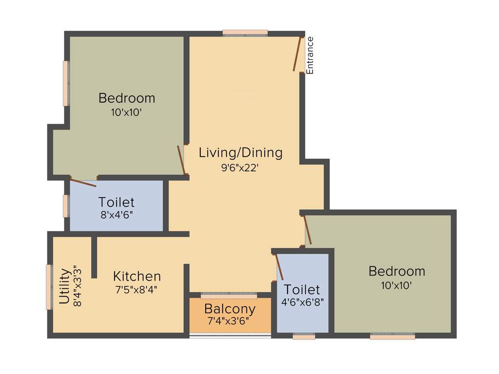 Saradeuz Eden (2BHK+2T (859 sq ft) + Pooja Room 859 sq ft)