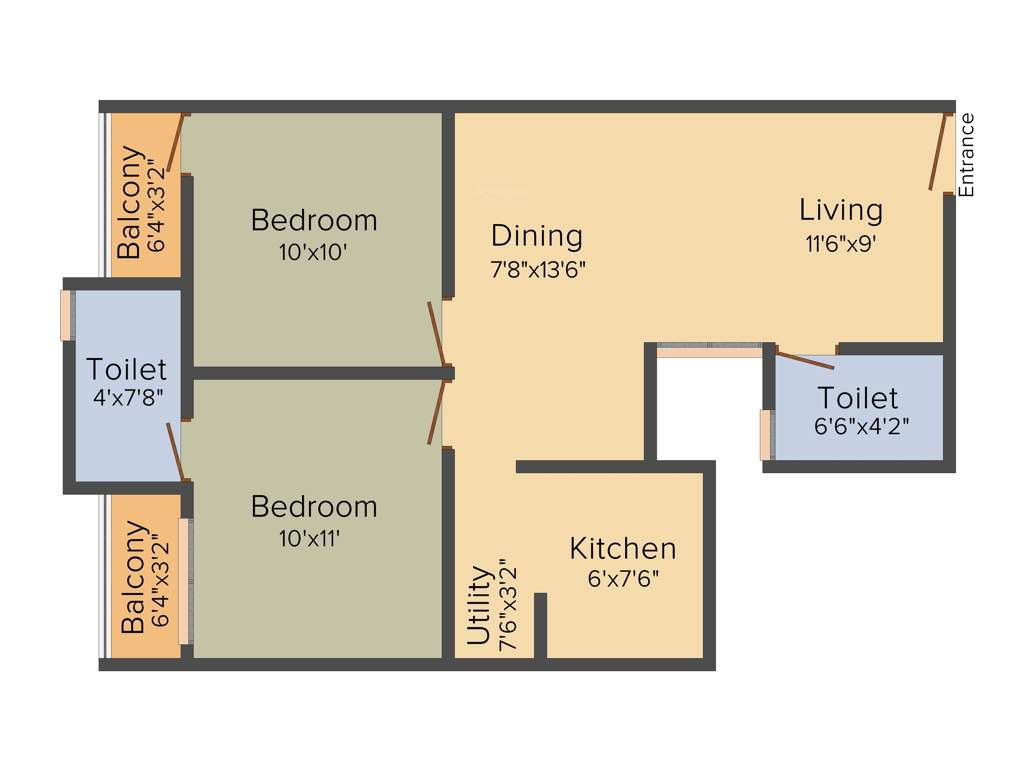 Saradeuz Eden (2BHK+2T (785 sq ft) + Pooja Room 785 sq ft)