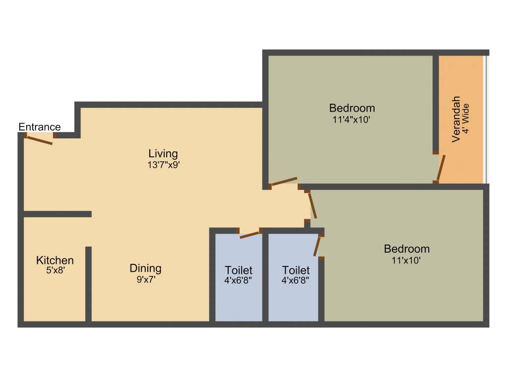 I Land Park (2BHK+2T (910 sq ft) 910 sq ft)