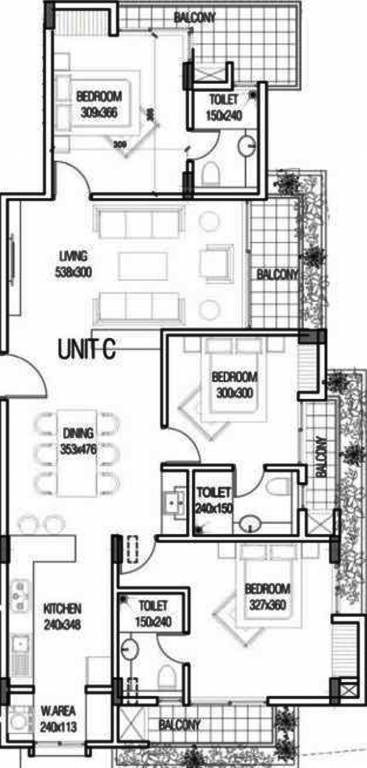 ABAD Mayfair (3BHK+3T (1,760 sq ft) 1760 sq ft) ABAD Mayfair (3BHK+3T (1,760 sq ft) 1760 sq ft)