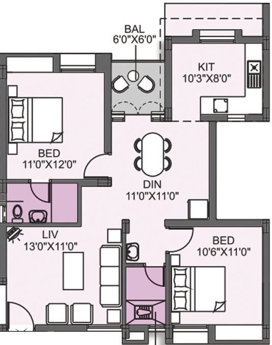 Terraspace Thasami Sumeru (2BHK+2T (1,123 sq ft) 1123 sq ft) Terraspace Thasami Sumeru (2BHK+2T (1,123 sq ft) 1123 sq ft)