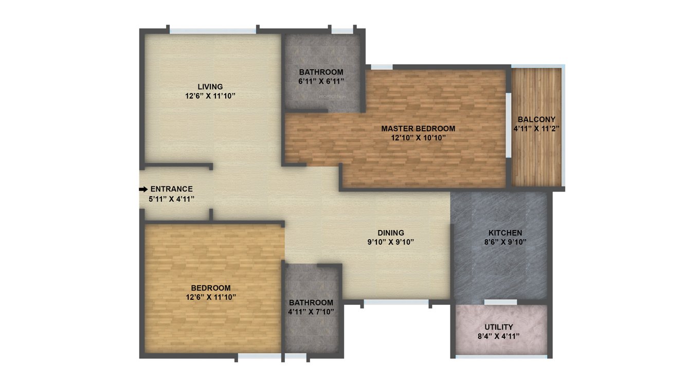 Golden Panorama (2BHK+2T (1,295 sq ft) 1295 sq ft)