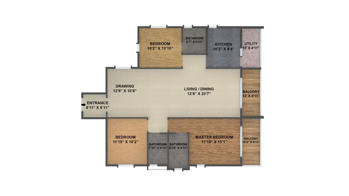 Golden Panorama (3BHK+3T (1,785 sq ft) 1785 sq ft)