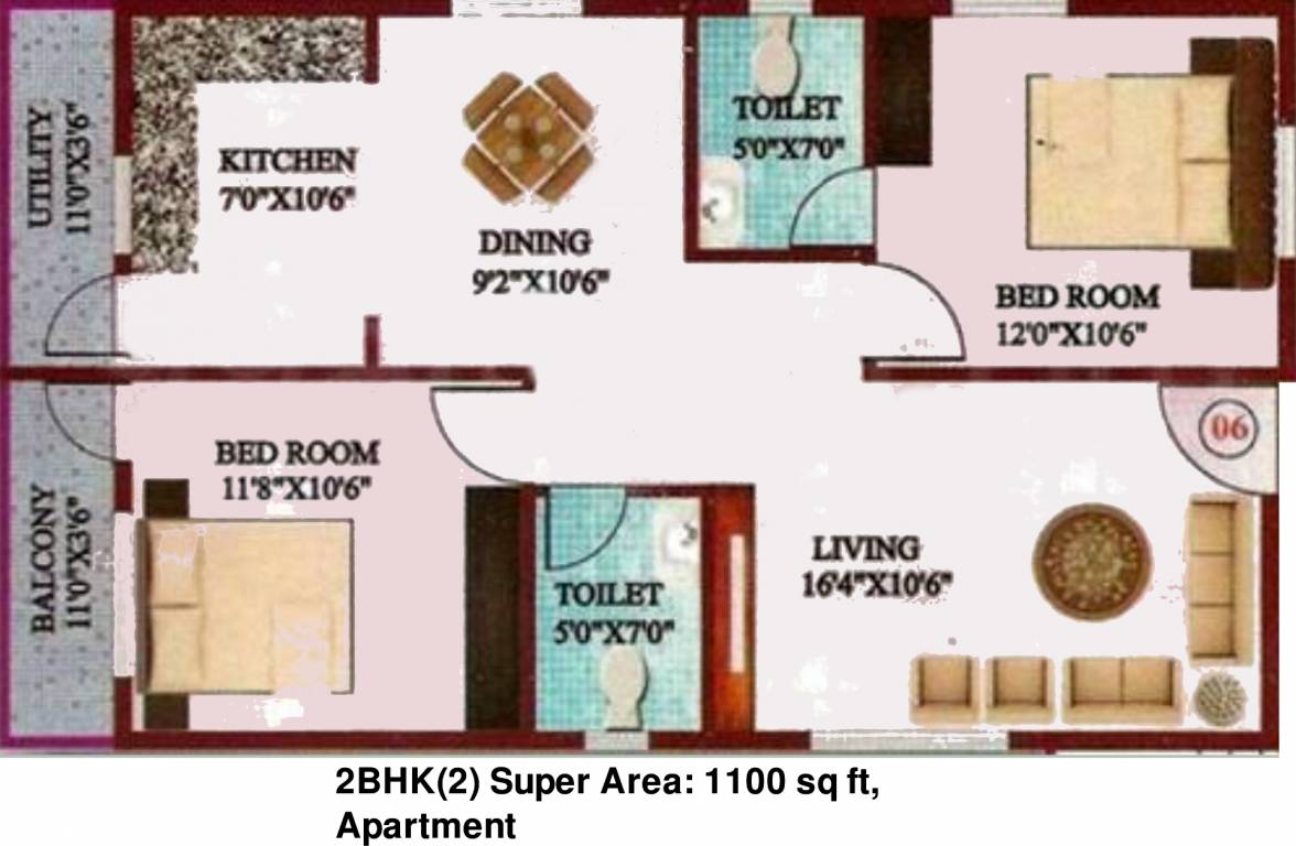 A Rahaman Sri Sai Green Wood (2BHK+2T (1,100 sq ft) 1100 sq ft) A Rahaman Sri Sai Green Wood (2BHK+2T (1,100 sq ft) 1100 sq ft)