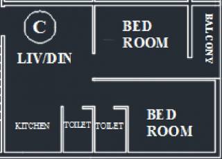 I Land Budding Buds (2BHK+2T (732 sq ft) 732 sq ft)