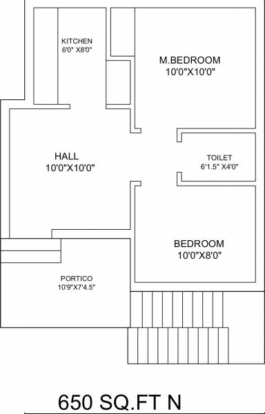 Manchester Apple Garden (2BHK+1T (650 sq ft) 650 sq ft)