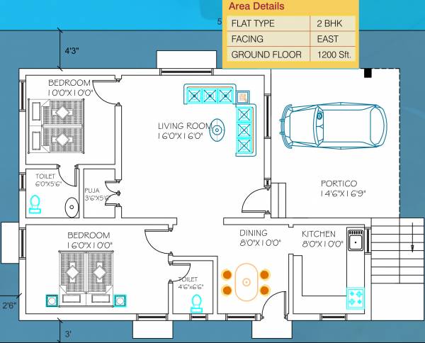 SSS Apple Garden (2BHK+2T (1,200 sq ft) + Pooja Room 1200 sq ft) SSS Apple Garden (2BHK+2T (1,200 sq ft) + Pooja Room 1200 sq ft)